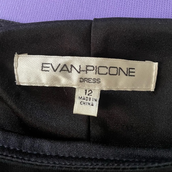 Evan Piccone Black Chain Design Dress Size 12 - Picture 7 of 8